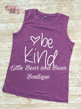 Load image into Gallery viewer, Ladies &quot;Be Kind&quot; Tank Purple
