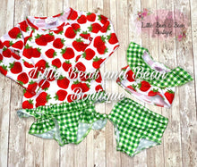 Load image into Gallery viewer, Strawberry Fields Ruffle 2 Piece Swim Suit
