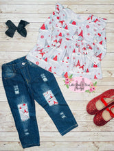 Load image into Gallery viewer, Winter Gnome Denim Long Sleeve Set
