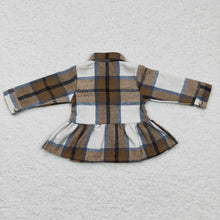 Load image into Gallery viewer, Pre-order RTS from Supplier Flare Bottom Brown Plaid Flannel
