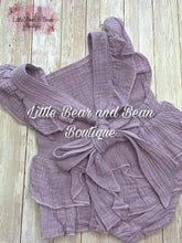 Load image into Gallery viewer, Dusty Lavender Linen Romper
