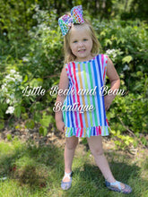 Load image into Gallery viewer, Neon Rainbow Stripe Swing Top

