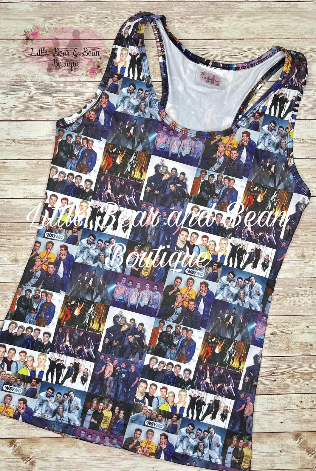 Mommy and Me Justin and Friends Racerback Tank- Ladies
