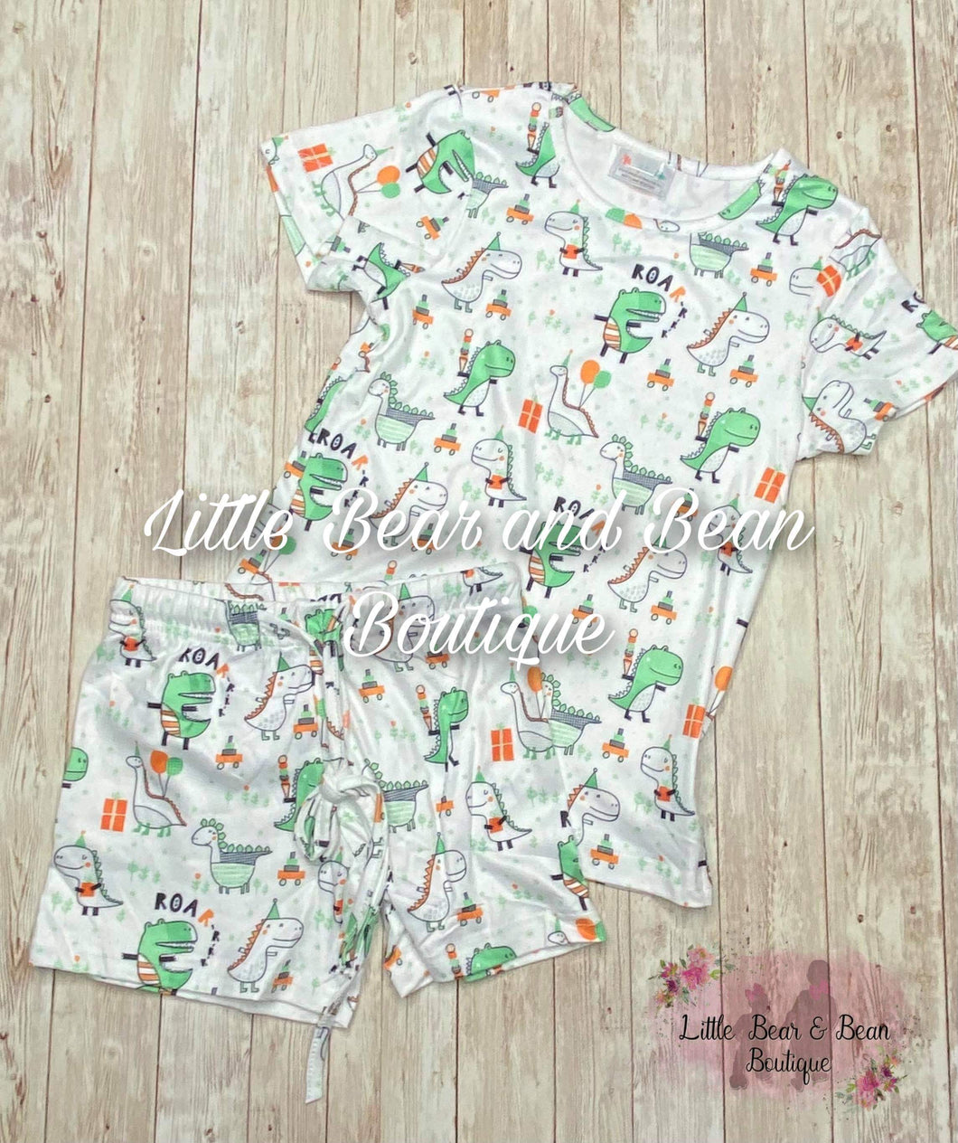 Mommy and Me Shorts Set Dino Party Child
