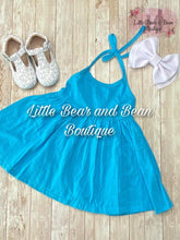 Load image into Gallery viewer, Sky Blue Halter Playground Dress
