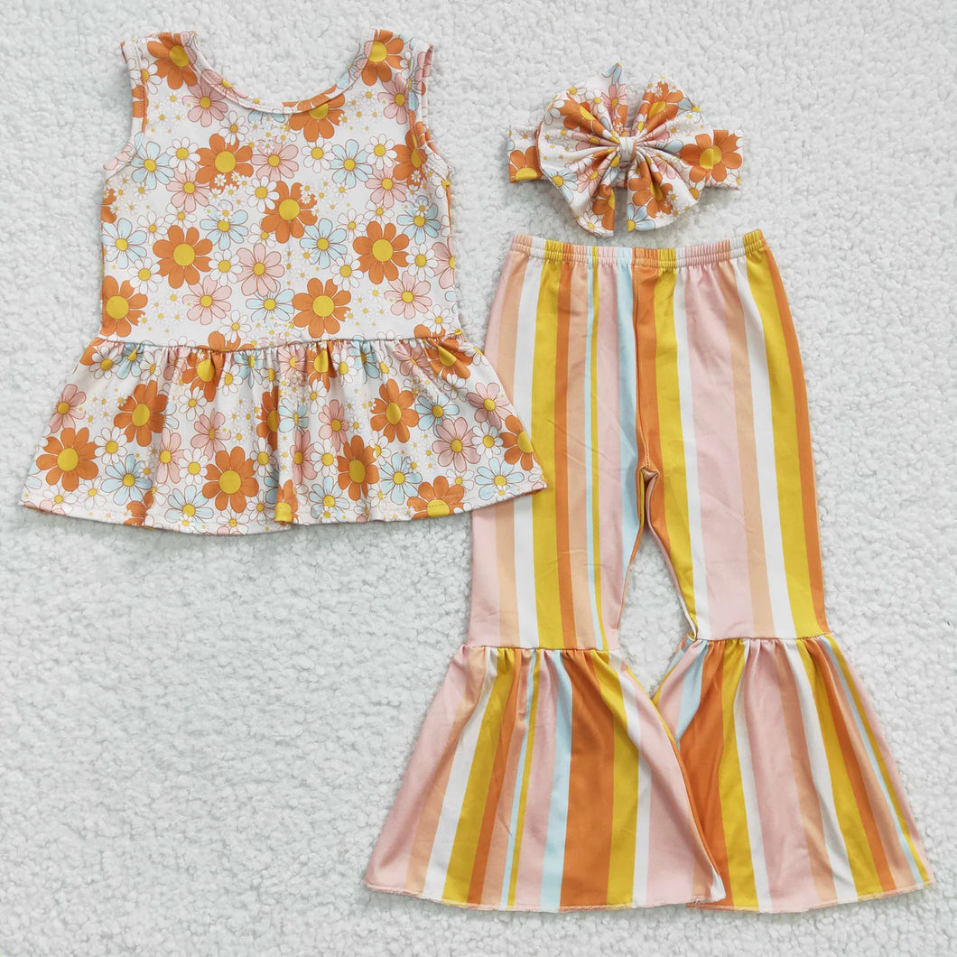 Pre-order RTS from Supplier Floral Tank With Striped Belle Set