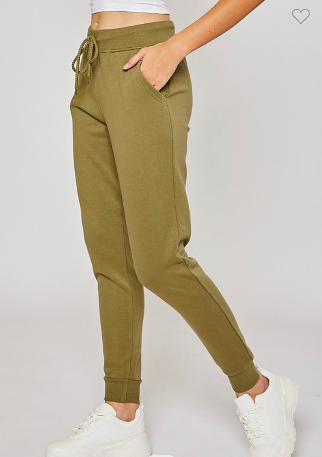 Ladies Army Green Joggers