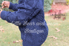 Load image into Gallery viewer, Navy Chunky  Knit Sweater
