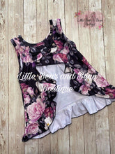 Load image into Gallery viewer, Mauve Floral Swing Top Ruffle Belle Set
