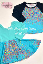 Load image into Gallery viewer, SIZE 12/18M- Teal Confetti Shirt

