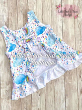 Load image into Gallery viewer, Rainbow Ruffle Swing Top Set
