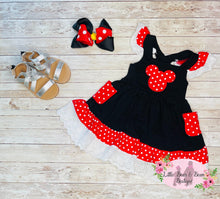 Load image into Gallery viewer, Bow Mouse Eyelet Dress
