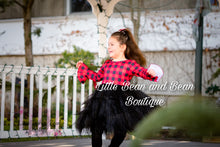 Load image into Gallery viewer, Red Buffalo Plaid Fur Dress
