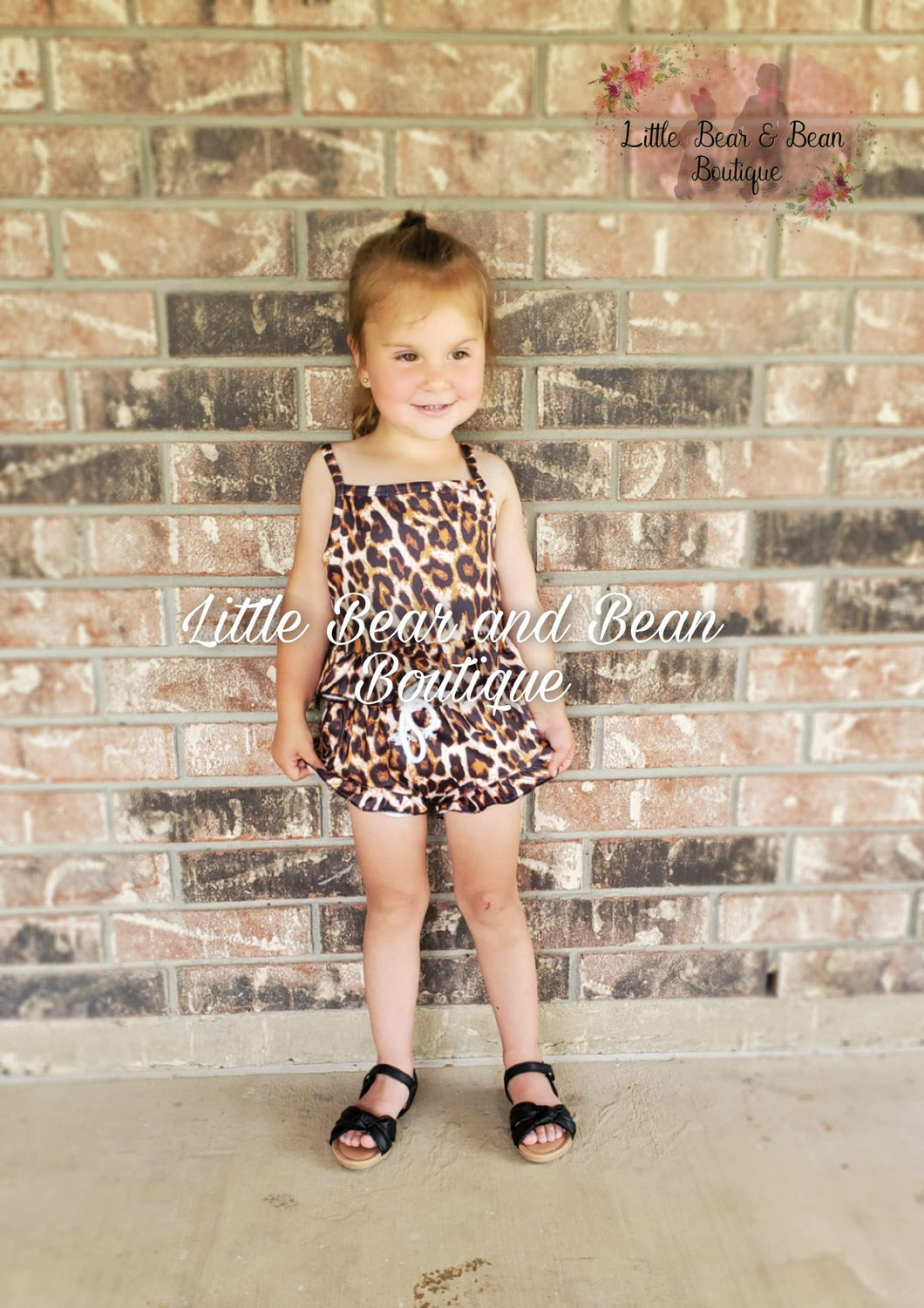 Leopard Ruffle Shorties Set