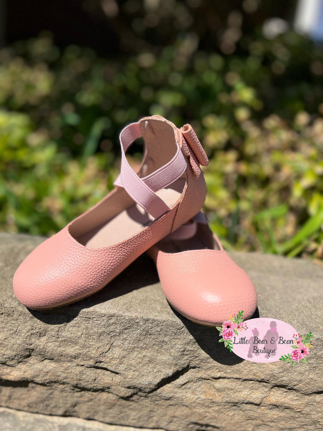 Ballet Bow Back Shoes- Pink