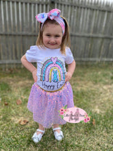 Load image into Gallery viewer, Rainbow Bunny Sequin Skirt Set
