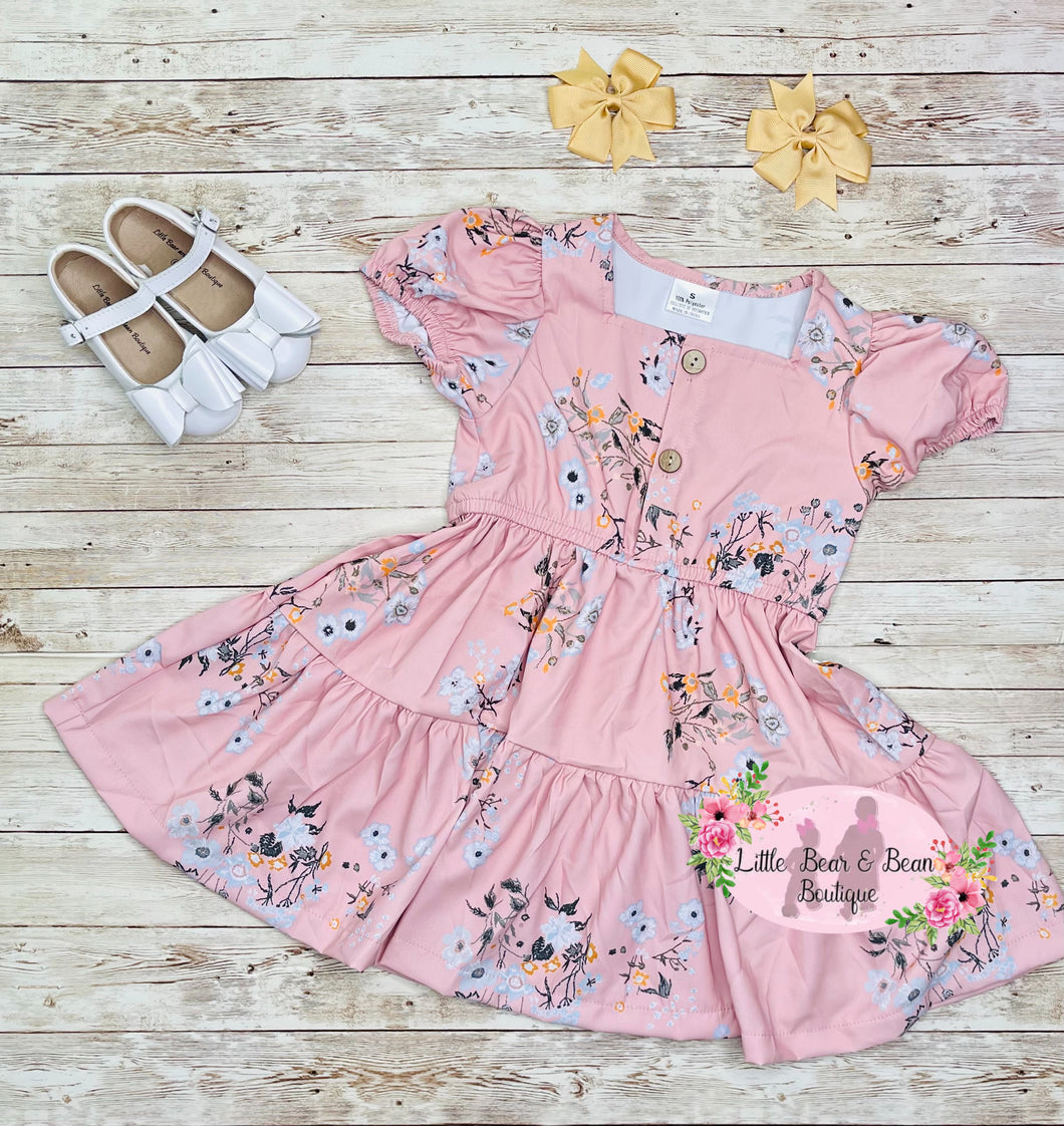 Mommy & Me Blush Floral Dress- Kid