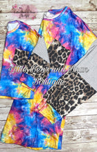 Load image into Gallery viewer, Ladies Tie Dye Cheetah Top- Ladies
