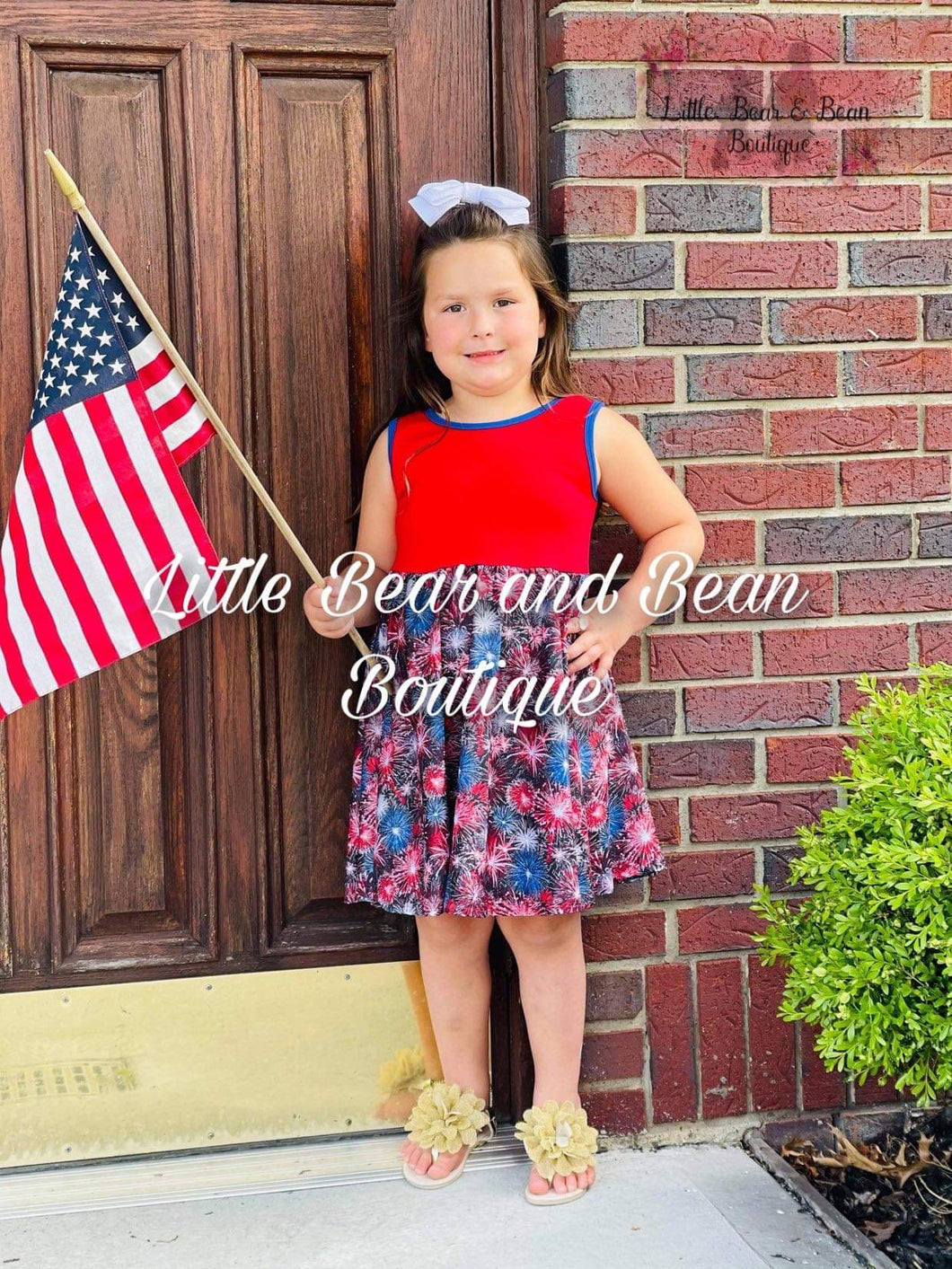 Red, White and Blue Boom Town Twirl Dress