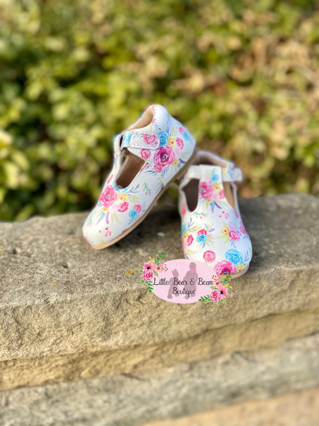 Spring Floral T Strap Shoes